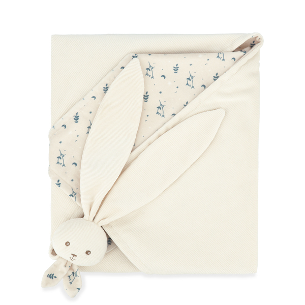 Couverture doudou lapin crème