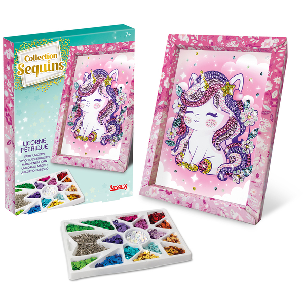 Tableau licorne à sequins