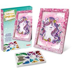 Tableau licorne à sequins