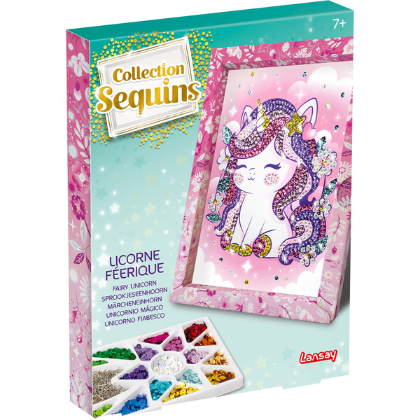 Tableau licorne à sequins
