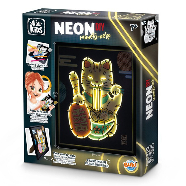 Cadre néon - Maneki-neko