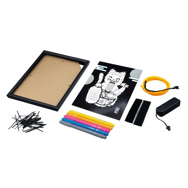 Cadre néon - Maneki-neko