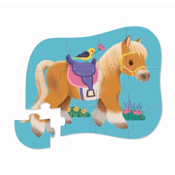 Mini puzzle 12 pièces - Poney
