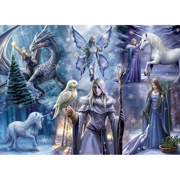 Puzzle 1000 pièces - Anne Stokes, Winter Fantasy