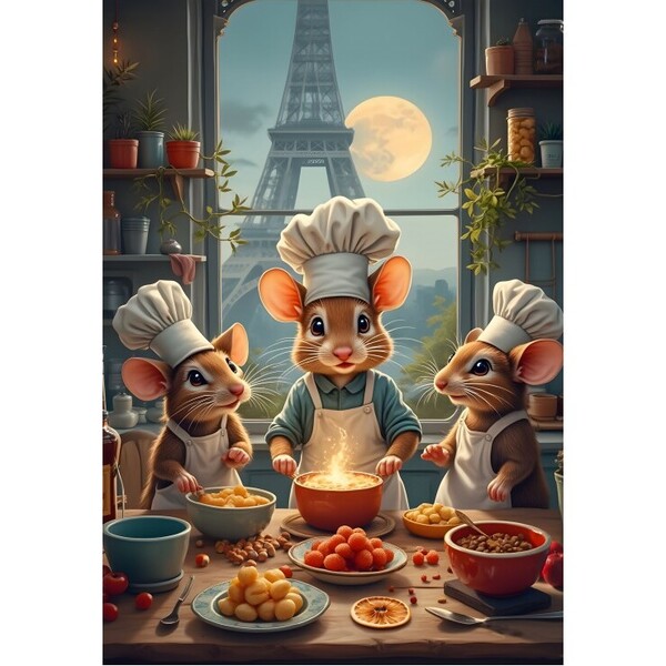 Puzzle 1000 pièces - Les petits chefs de Paris