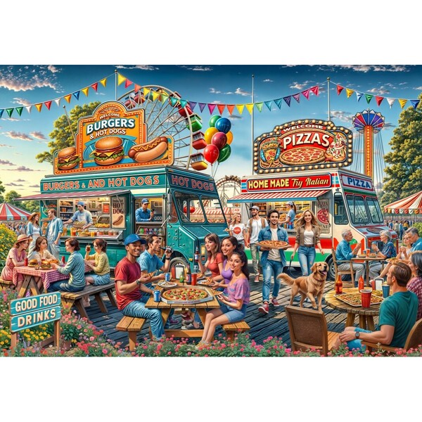 Puzzle 1000 pièces - Food truck