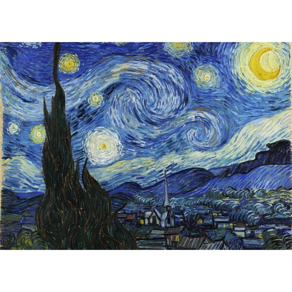 Puzzle 500 pièces - Vincent Van Gogh, La nuit étoilée (1889)