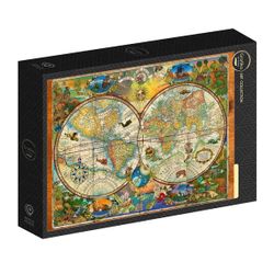 Puzzle 1000 pièces - Carte des créatures de la Terre