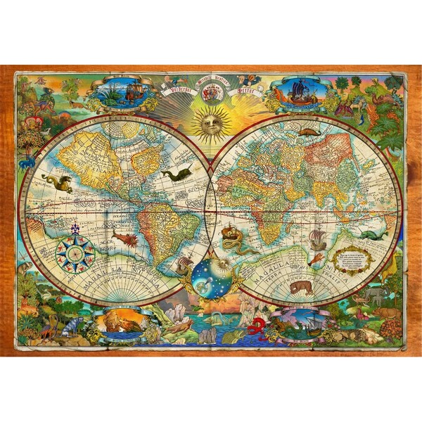 Puzzle 1000 pièces - Carte des créatures de la Terre