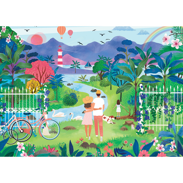 2 Puzzles 500 pièces - Ode au Printemps