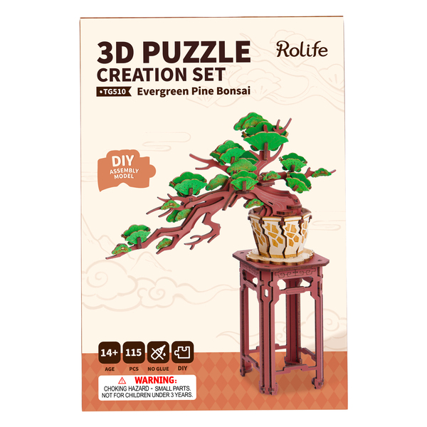 Puzzle en bois 3D - Bonsai (115 pièces)