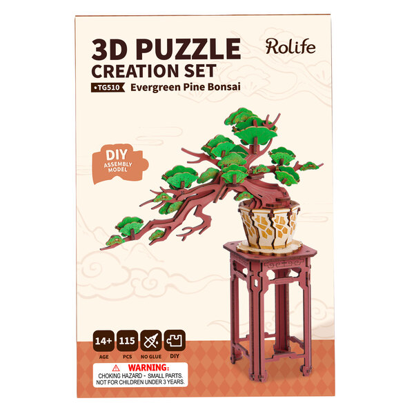 Puzzle en bois 3D - Bonsai (115 pièces)