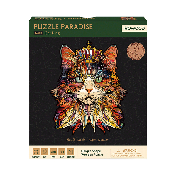 Puzzle Paradise en bois  - Roi chat