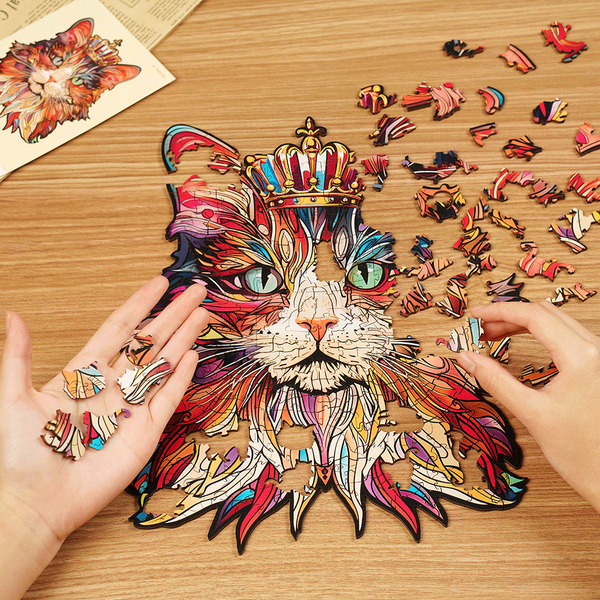Puzzle Paradise en bois  - Roi chat