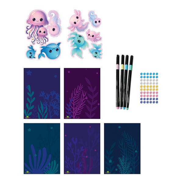 Artissimo - Tableaux feutres métallisés - Les bébés océan