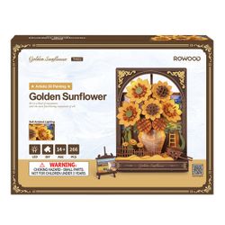 Maquette en bois Tournesol doré (266 pièces)