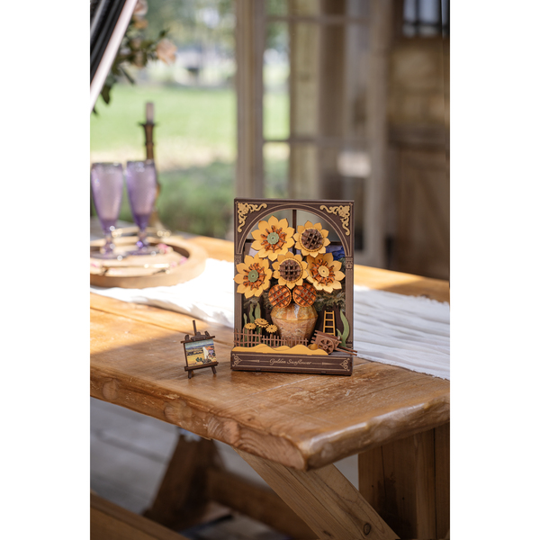 Maquette en bois Tournesol doré (266 pièces)
