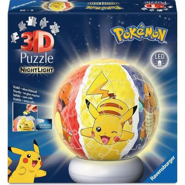 Puzzle 3D lumineux 72 pièces - Pokémon