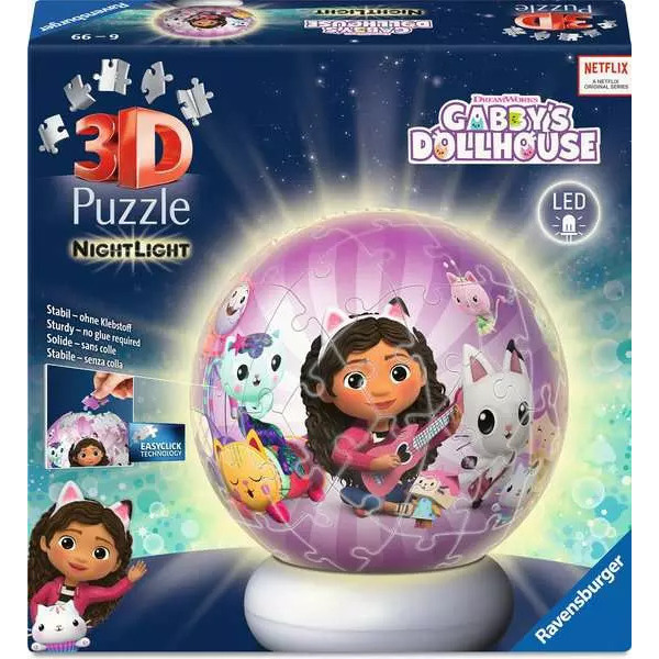 Puzzle 3D lumineux 72 pièces - Gabby et la maison magique