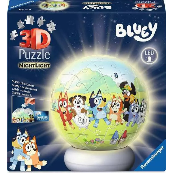 Puzzle 3D lumineux 72 pièces - Bluey