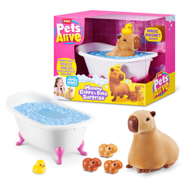 Maman Capybara et bébés surprises Pets Alive (modèle aléatoire)