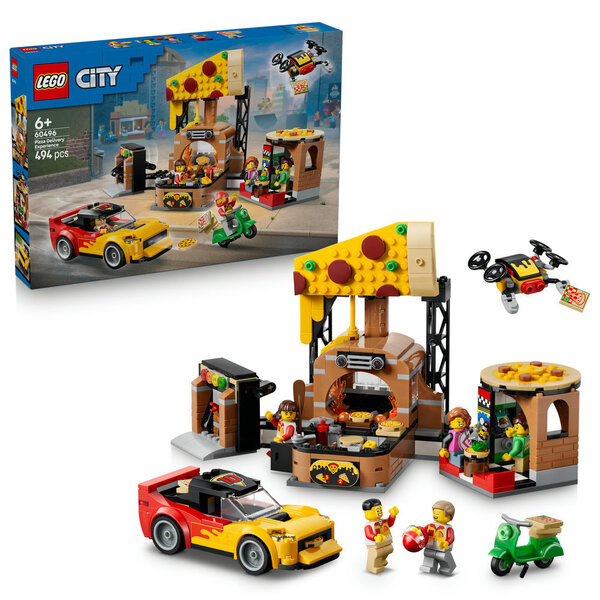 60496 - LEGO® City - La pizzeria et ses véhicules de livraison