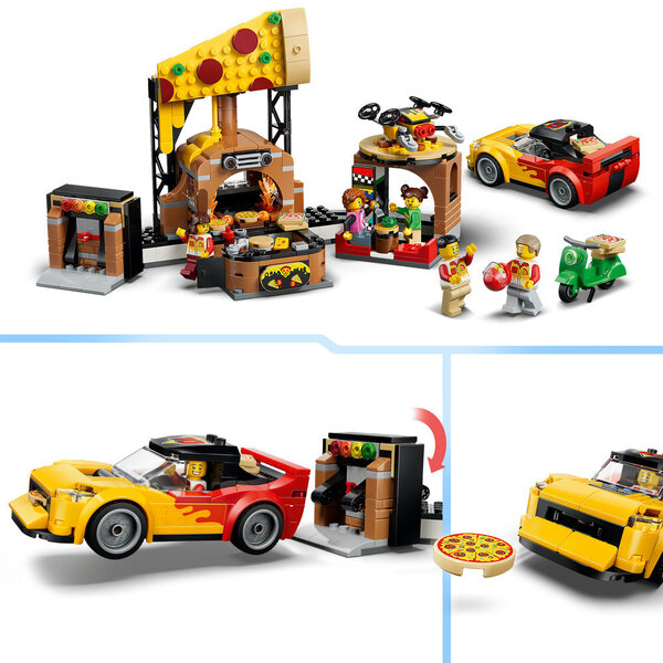 60496 - LEGO® City - La pizzeria et ses véhicules de livraison