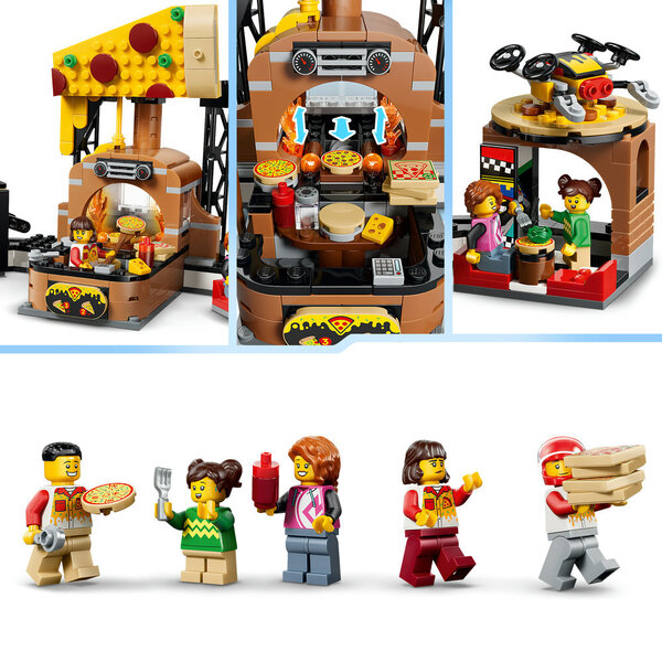 60496 - LEGO® City - La pizzeria et ses véhicules de livraison