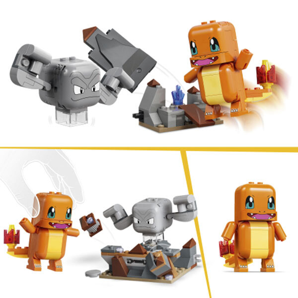 72157 - LEGO® Pokémon - SMART Play : Salamèche et Racaillou, le combat dans la grotte