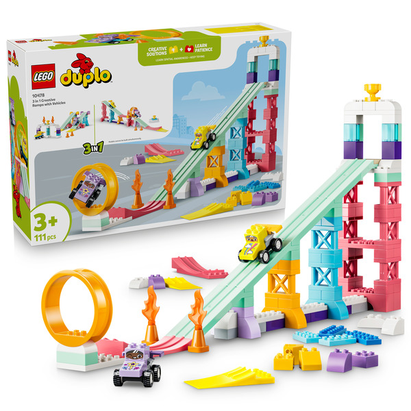 10478 - LEGO® DUPLO Ma Ville - Rampes créatives 3-en-1 avec véhicules