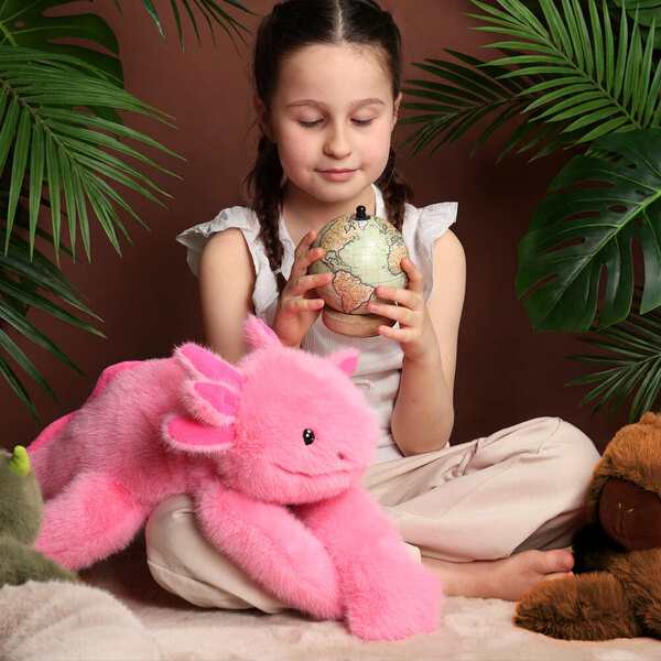 Peluche lestée Axolotl - 50 cm - Collection Podcoll