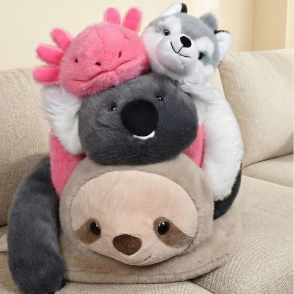 Peluche lestée Axolotl - 50 cm - Collection Podcoll