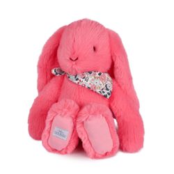 Peluche à câliner lapin corail avec bandana
