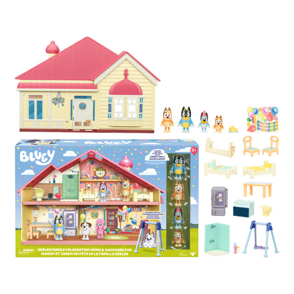 Maison et jardin en fête Bluey