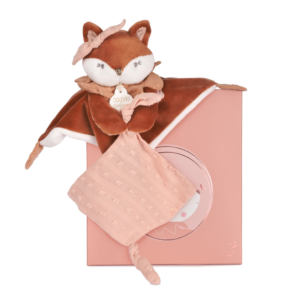 Doudou attache-sucette renard