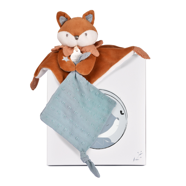 Doudou attache-sucette renard