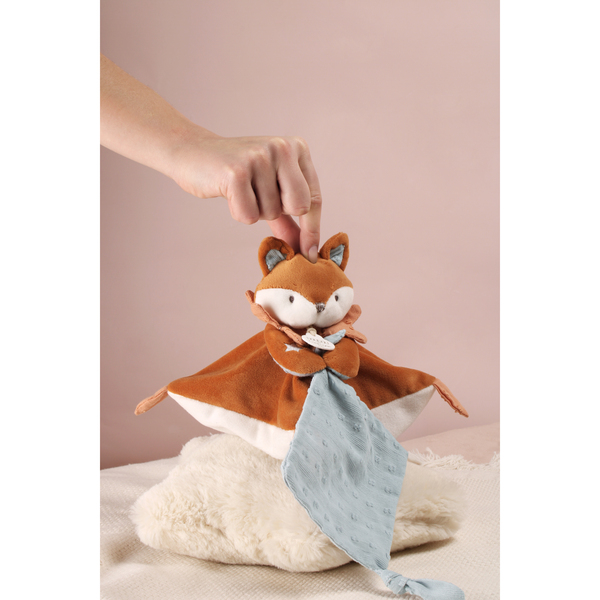 Doudou attache-sucette renard