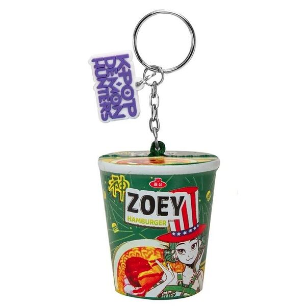 Porte-clés Squishy Nouilles Zoey Hamburger - KPop Demon Hunters