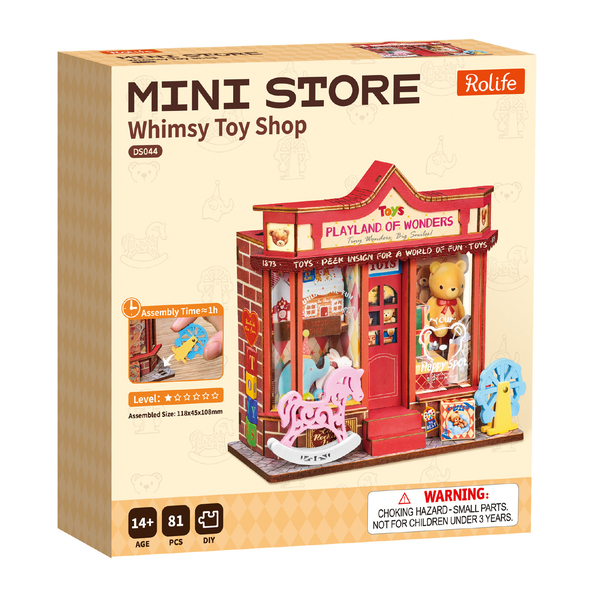 Maquette en bois Boutique de jouets fantaisie (81 pièces)