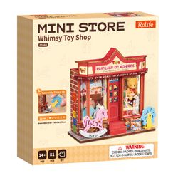 Maquette en bois Boutique de jouets fantaisie (81 pièces)