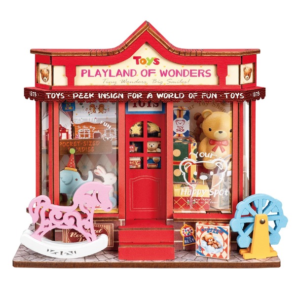 Maquette en bois Boutique de jouets fantaisie (81 pièces)
