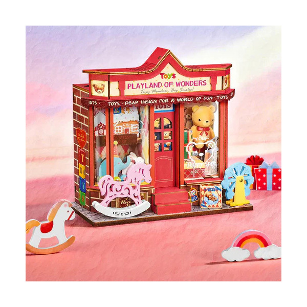 Maquette en bois Boutique de jouets fantaisie (81 pièces)