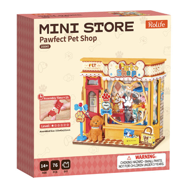 Maquette en bois Animalerie Pawfect (76 pièces)