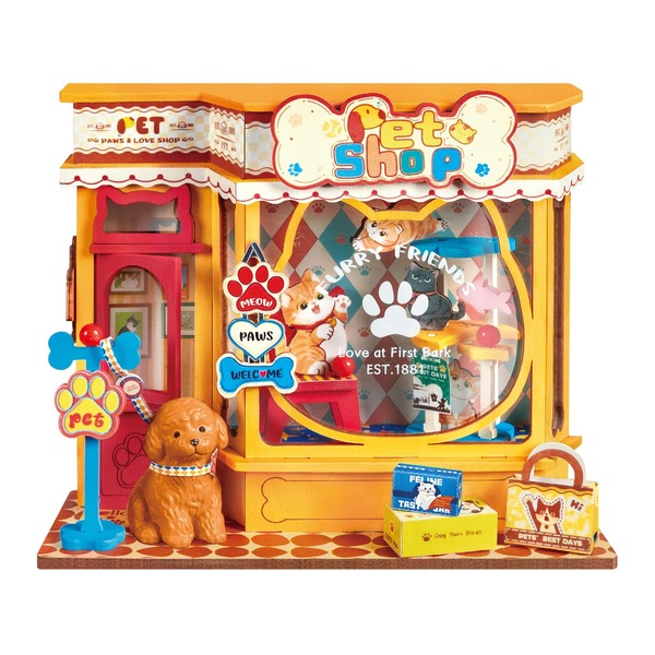 Maquette en bois Animalerie Pawfect (76 pièces)