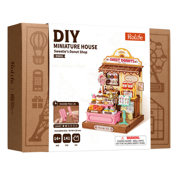 Maquette en bois Donut shop (141 pièces)