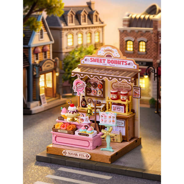 Maquette en bois Donut shop (141 pièces)
