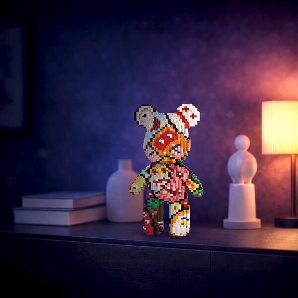 Maquette M Blocks - Ours Cutebear-Q Chimmoryo artistique (3435 pièces)