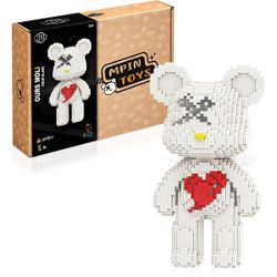 Maquette M Blocks - Ours Moli cœur blanc (3110 pièces)