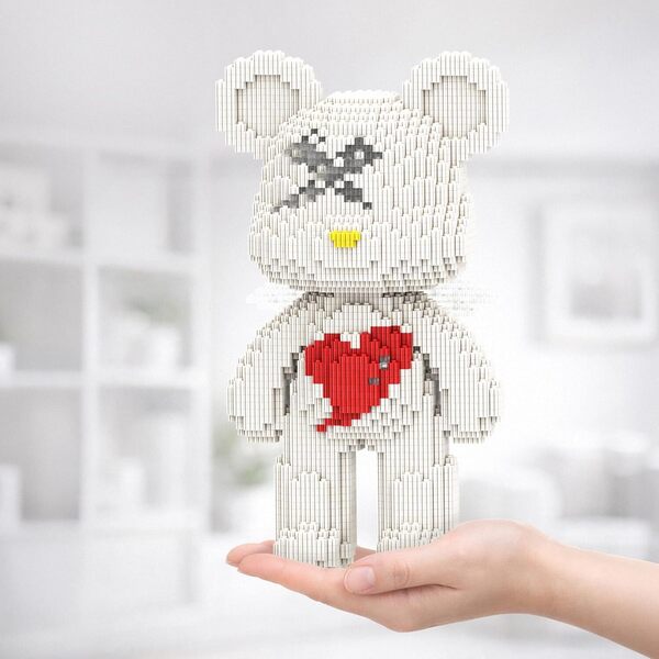 Maquette M Blocks - Ours Moli cœur blanc (3110 pièces)
