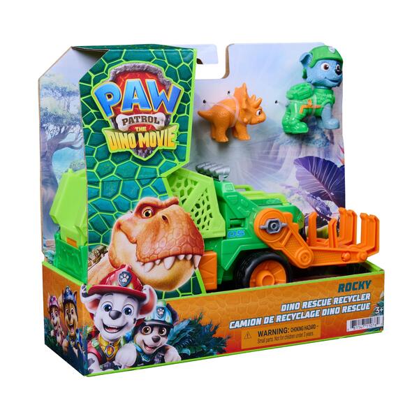 Véhicule + Figurine Rocky La Pat  Patrouille - Le Film Mission Dino